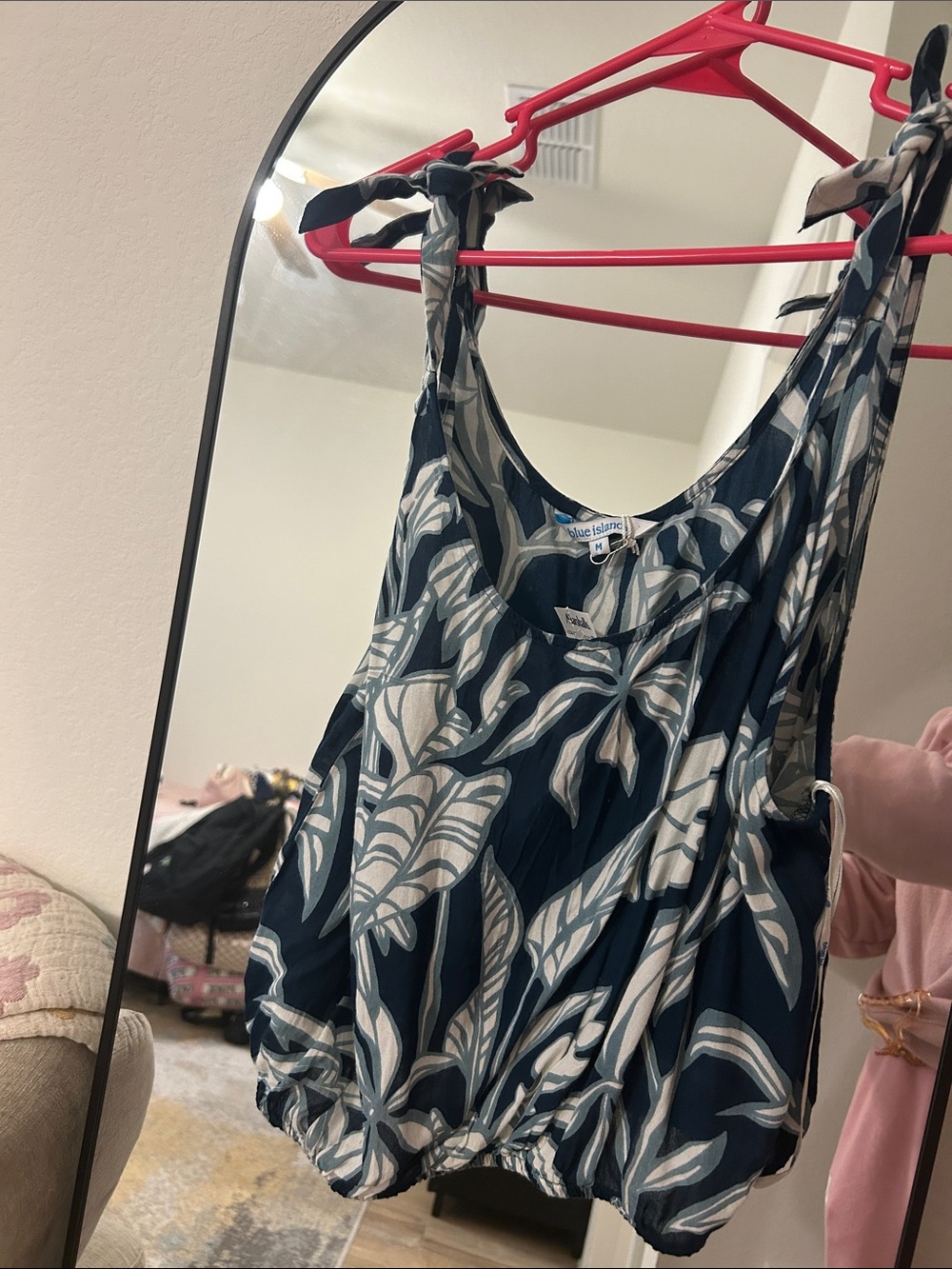 *NWT* Blue Island Tropical-Print women’s sleeveless tank